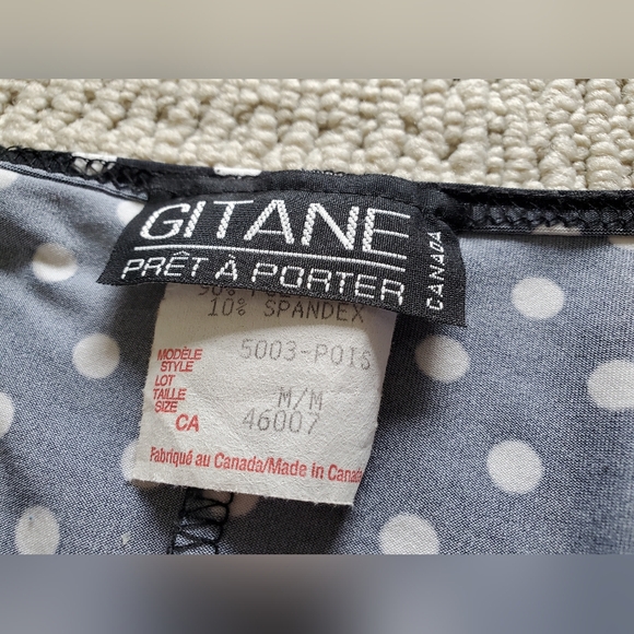 Gitane A-Line Sleeveless Polka Dot Mini Dress - Picture 4 of 4